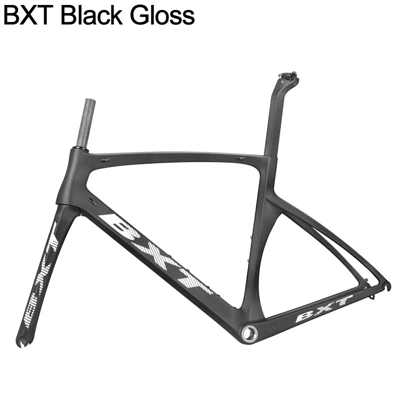 BXT-Ultralight Carbon Road Bike Frame, 700C X 25C, Full Carbon Road Bicycle Frameset, Fork Seatpost, New