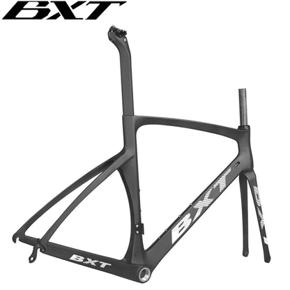 BXT-Ultralight Carbon Road Bike Frame, 700C X 25C, Full Carbon Road Bicycle Frameset, Fork Seatpost, New