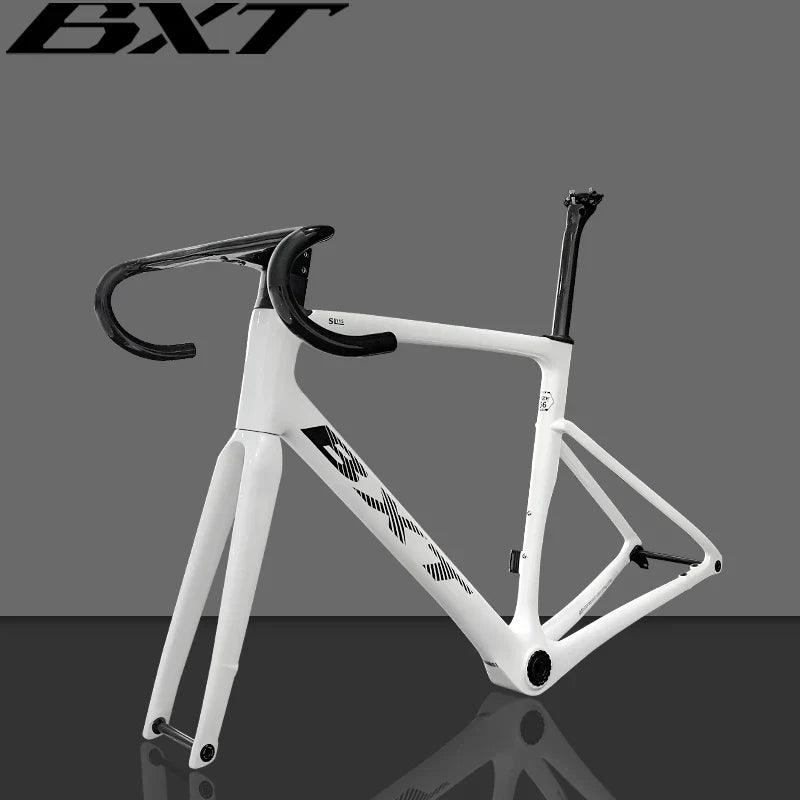 BXT-Ultralight Carbon Road Bike Frame, Flat-Mounted Disc Brake, 140mm, T47 Tire, 700Cx32C, New