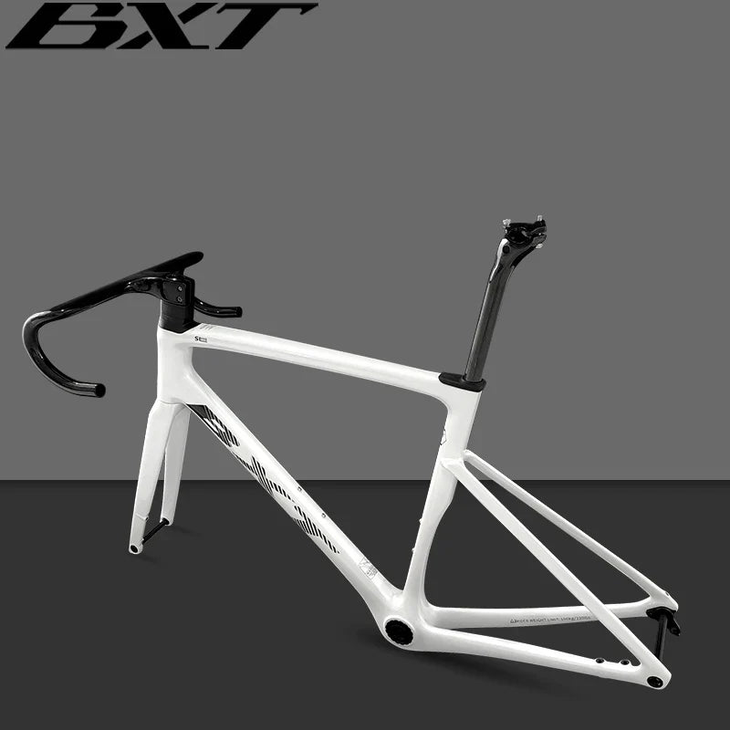 BXT-Ultralight Carbon Road Bike Frame, Flat-Mounted Disc Brake, 140mm, T47 Tire, 700Cx32C, New