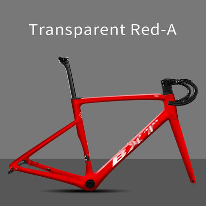 BXT-Ultralight Carbon Road Bike Frame, Flat-Mounted Disc Brake, 140mm, T47 Tire, 700Cx32C, New