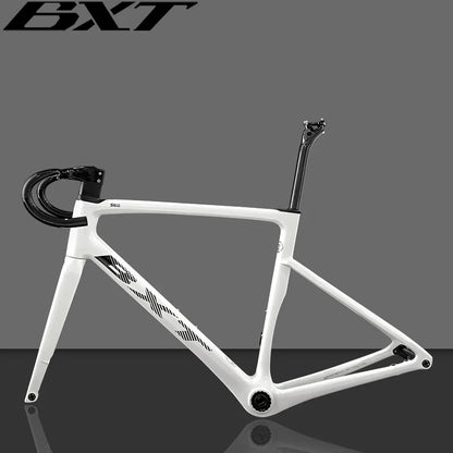 BXT-Ultralight Carbon Road Bike Frame, Flat-Mounted Disc Brake, 140mm, T47 Tire, 700Cx32C, New