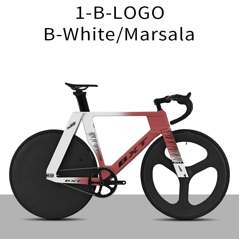 BXT-TRC-195 Carbon Track Bike Fixed Gear Carbon Fiber Track Bicycle No Brake Indoor Racing Complete Bike Professional Track Cycling Bike