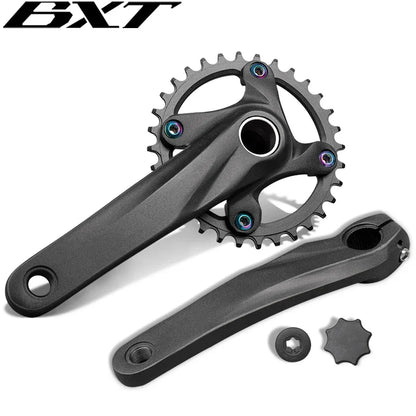 Bicycle 104BCD High Strength Crankset, Aluminum Alloy, 170mm Crank, Narrow, Wide, 32T Chain Wheel, Mountain Bike, Sprocket Set