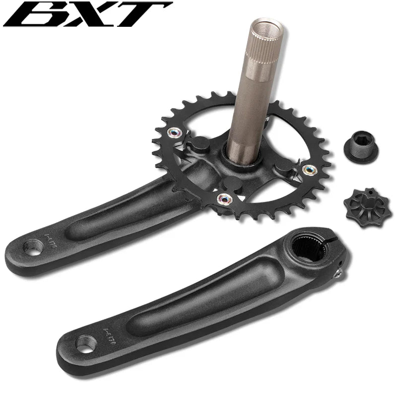 Bicycle 104BCD High Strength Crankset, Aluminum Alloy, 170mm Crank, Narrow, Wide, 32T Chain Wheel, Mountain Bike, Sprocket Set