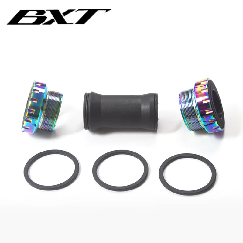 Bicycle Bottom Bracket 68/73mm Screw/Thread Type Crankset Bearings multicolor Aluminum Waterproof  BSA Bottom Bracke
