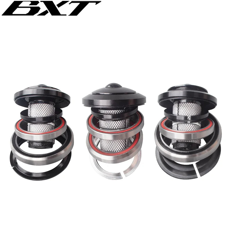 Bicycle Headset 42mm/52mm – Tapered Or Straight Tube Fork Compatible, Aluminum Alloy, Black