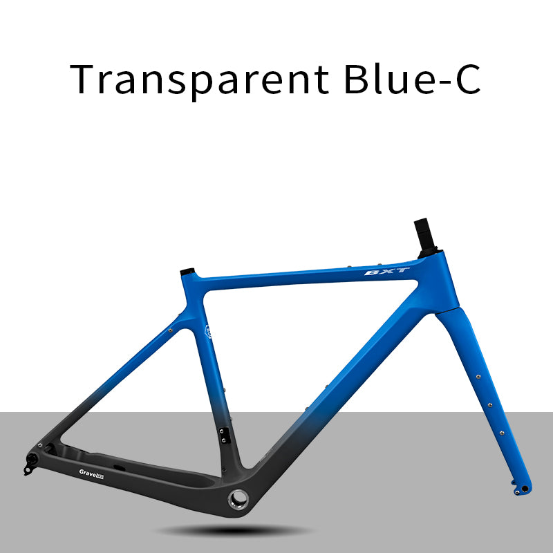 BXT Carbon Gravel Bike Frame Fully Hidden Cable Carbon Frame Fork Thru Axle Gravel Disc Brake Carbon MTB Road Bicycle Frame 27.5er