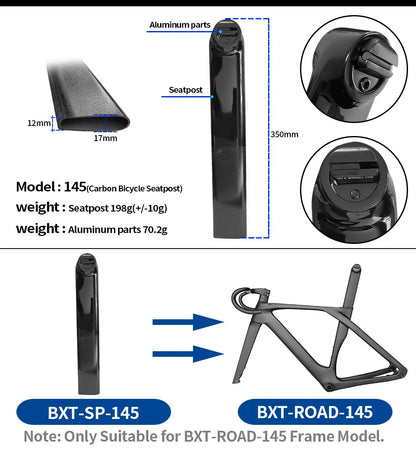 Carbon Bicycle Seatpost BXT-045/035/145/TT 119 Track Frame Disc Brake Road MTB Bike Seatpost BXT Bicycle Parts