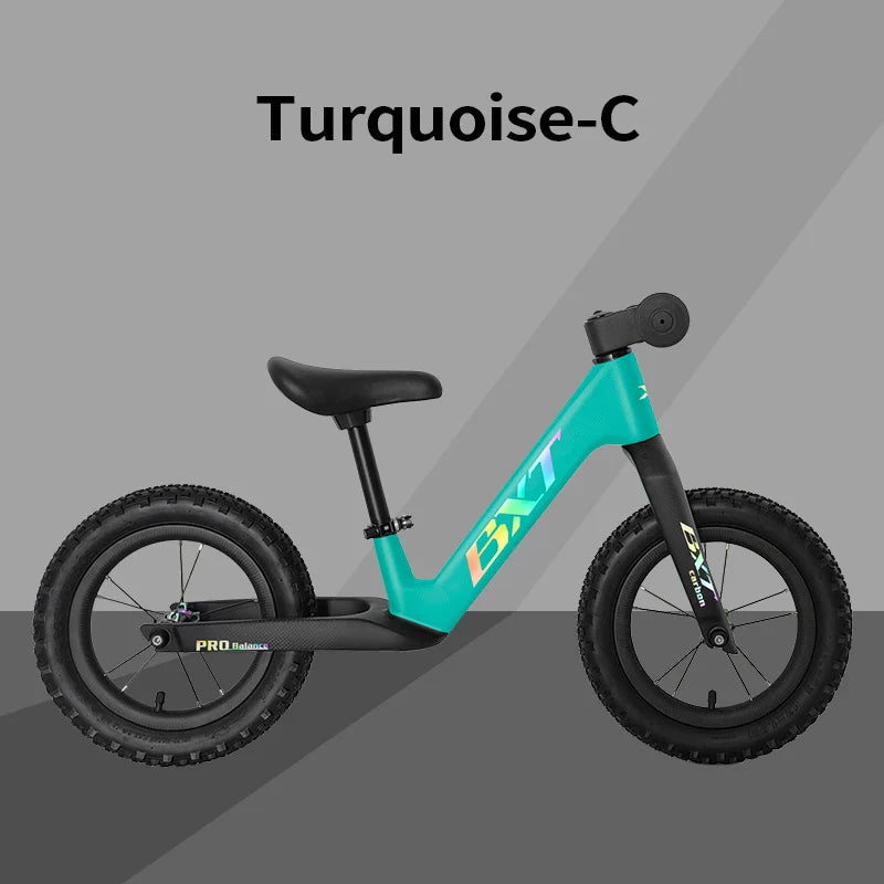 BXT Carbon Fiber Balance Bike for Toddlers Age 2-6 Years Ultra-light Double Triangular Run BXTBike Frame Kids Balance Beginner Kids