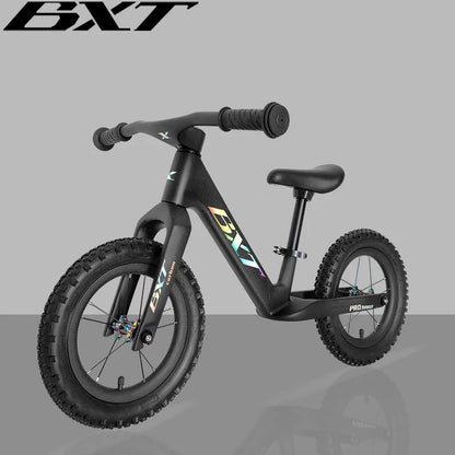 BXT Carbon Fiber Balance Bike for Toddlers Age 2-6 Years Ultra-light Double Triangular Run BXTBike Frame Kids Balance Beginner Kids