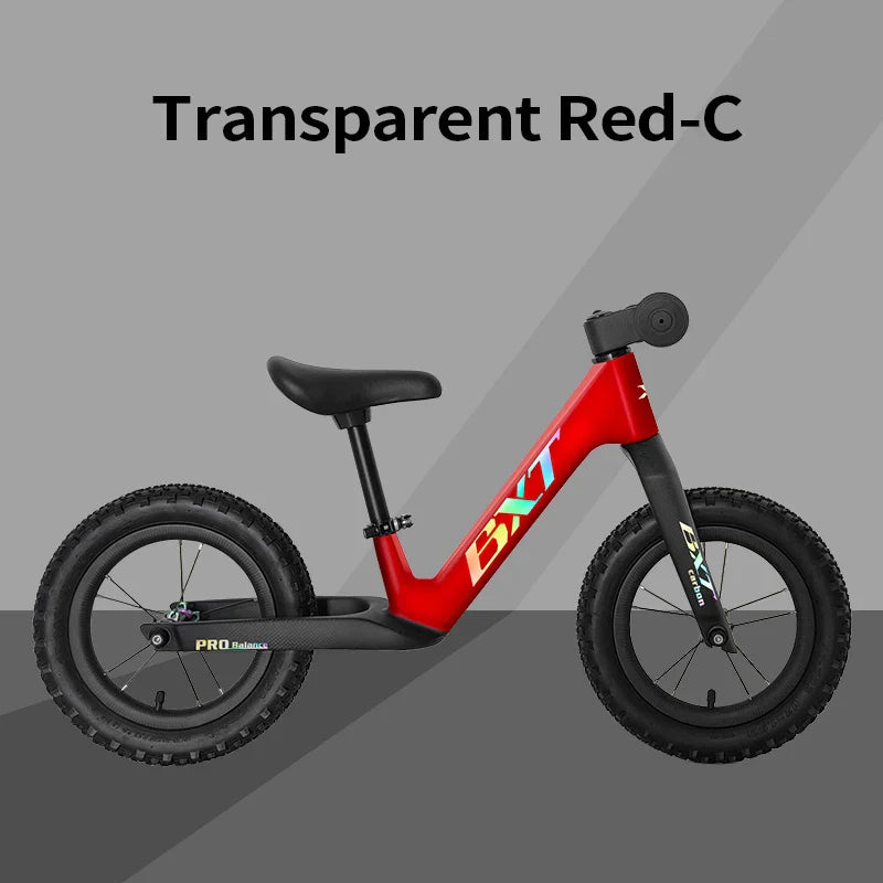 BXT Carbon Fiber Balance Bike for Toddlers Age 2-6 Years Ultra-light Double Triangular Run BXTBike Frame Kids Balance Beginner Kids