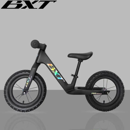 BXT Carbon Fiber Balance Bike for Toddlers Age 2-6 Years Ultra-light Double Triangular Run BXTBike Frame Kids Balance Beginner Kids