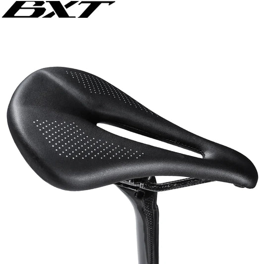 Carbon Fiber Bicycle Mountain Road Bike Saddles Soft Leather Seat Cushion Soft Seat Bike Leather Saddle Black Bicycle Saddles