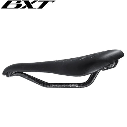 Carbon Fiber Bicycle Mountain Road Bike Saddles Soft Leather Seat Cushion Soft Seat Bike Leather Saddle Black Bicycle Saddles