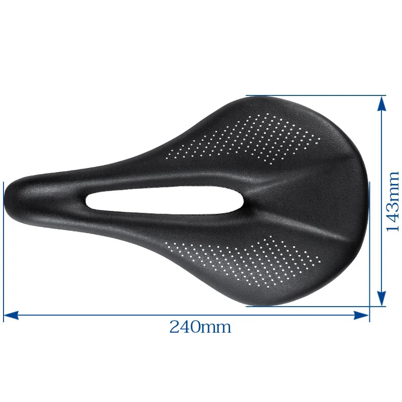 Carbon Fiber Bicycle Mountain Road Bike Saddles Soft Leather Seat Cushion Soft Seat Bike Leather Saddle Black Bicycle Saddles