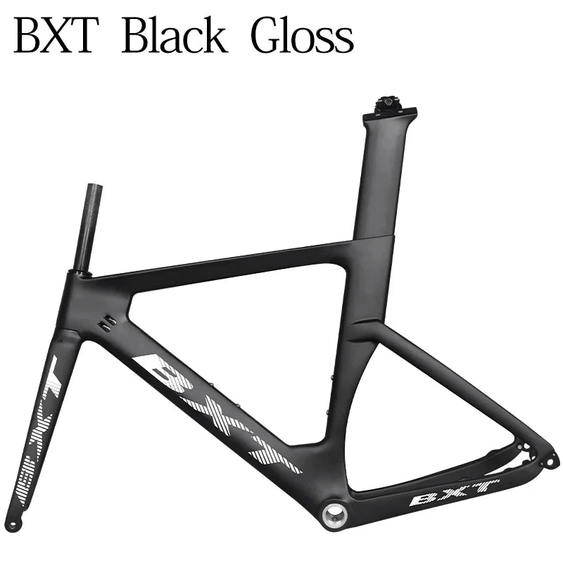 BXT Carbon Fiber Road Bike Frame Disc Brake 140mm Road Bicycle Carbon Frame Thru Axle BSA 68mm Full Carbon Racing Road Bike Frameset