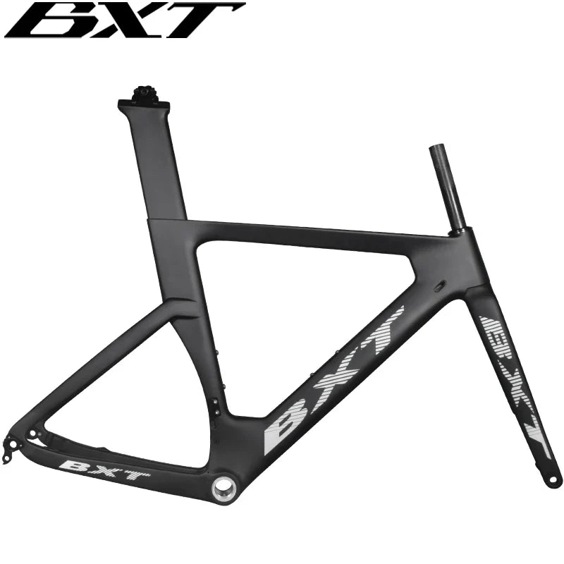 BXT Carbon Fiber Road Bike Frame Disc Brake 140mm Road Bicycle Carbon Frame Thru Axle BSA 68mm Full Carbon Racing Road Bike Frameset