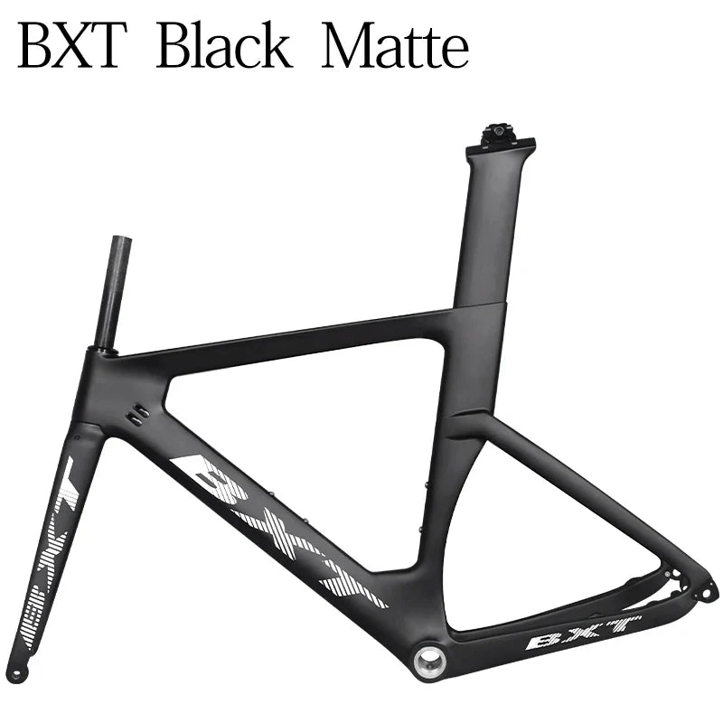 BXT Carbon Fiber Road Bike Frame Disc Brake 140mm Road Bicycle Carbon Frame Thru Axle BSA 68mm Full Carbon Racing Road Bike Frameset