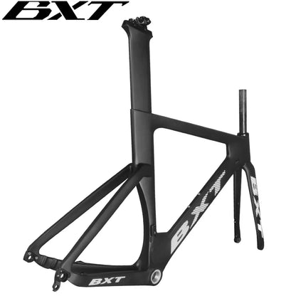 BXT Carbon Fiber Road Bike Frame Disc Brake 140mm Road Bicycle Carbon Frame Thru Axle BSA 68mm Full Carbon Racing Road Bike Frameset