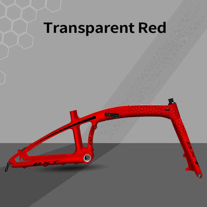 BXT Carbon Folding Bike Frame Fork, Folding Bike Frame, 20er Disc Brake, Can Use MTB 406 or Road 451 Tires, Lightweight 20in