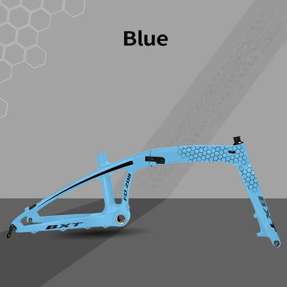 BXT Carbon Folding Bike Frame Fork, Folding Bike Frame, 20er Disc Brake, Can Use MTB 406 or Road 451 Tires, Lightweight 20in