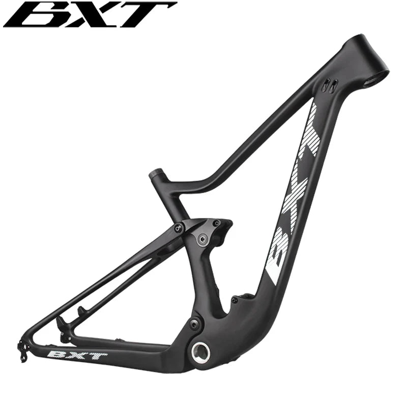 BXT Carbon Full Suspension MTB Frame, 29er Travel, 100mm, Mountain Bicycle, T1000