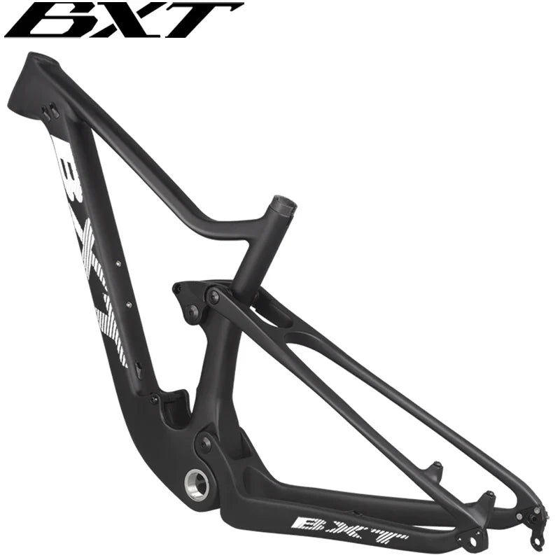 BXT Carbon Full Suspension MTB Frame, 29er Travel, 100mm, Mountain Bicycle, T1000