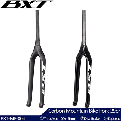 BXT Carbon MTB Fork Mountain Bike 29er Thru Axle Fok 15X100 MTB Fork Bicycle fork Disc Brake160mm 29 Boost Fork  Chameleon Forks