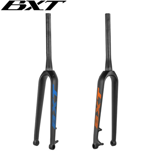 BXT Carbon Mountain Bicycle Rigid Fork, Carbon Road Bike, Disc Brake, 160mm, 100x15mm, 27.5er Gravel