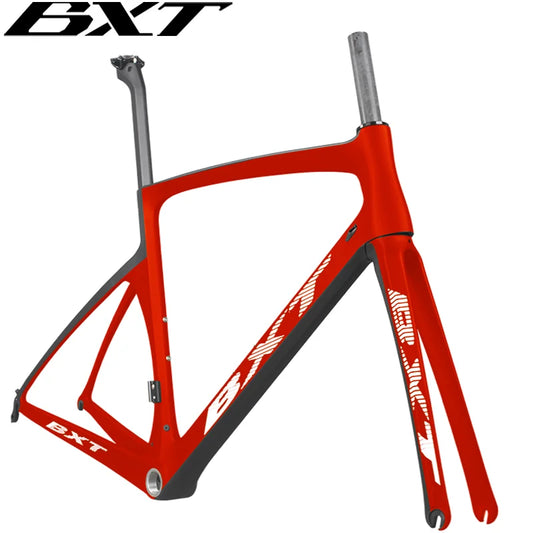 BXT Carbon Road Frame Racing Bike Di2 and Mechanical 700C Carbon Bicycle Bicicleta Frameset Light Weight Road Bike Frame With Fork