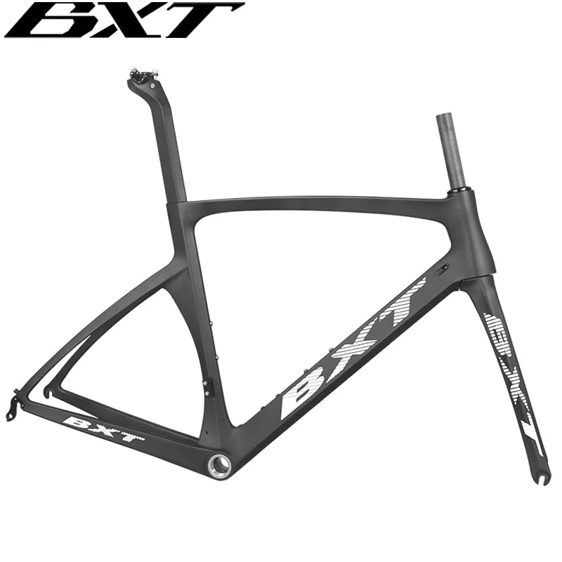 BXT Carbon Road Racing Aero Bicycle Frame, BSA Di2 Mechanical Road Bike Frame, CX Road Cycling Frameset, V Brake, Disc