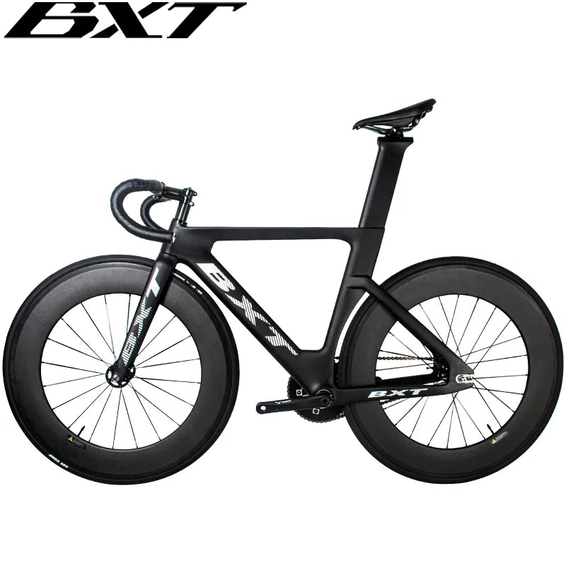 BXT Carbon Track Bike Fixed Gear Carbon Fiber Track Bicycle No Brake Indoor Racing Complete Bike Professional Track Cycling Bike