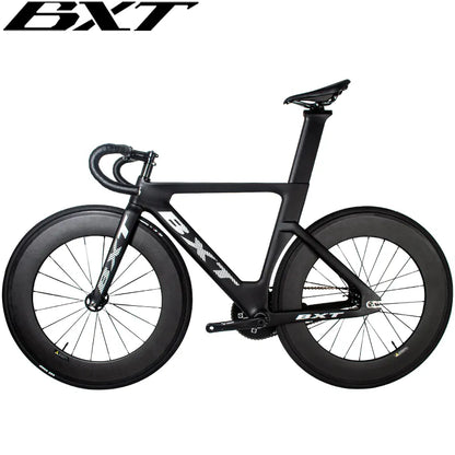 BXT Carbon Track Bike Fixed Gear Carbon Fiber Track Bicycle No Brake Indoor Racing Complete Bike Professional Track Cycling Bike