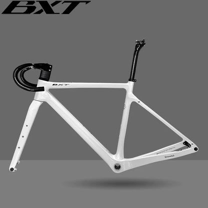 BXT Disc Brake Carbon Gravel Bike Frame 700C/27.5er Max Use 47C/2.1 Tire Full Carbon Gravel Bicycle Frame Thru Axle Carbon MTB Frame