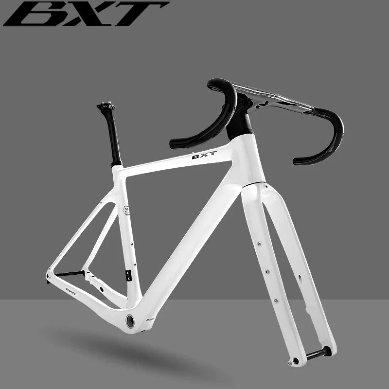 BXT Disc Brake Carbon Gravel Bike Frame 700C/27.5er Max Use 47C/2.1 Tire Full Carbon Gravel Bicycle Frame Thru Axle Carbon MTB Frame