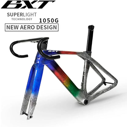 BXT rennrad rahmen Disc Brake Road Bike Frame Carbon Bicycle Frame BSA T47  BSA T47 Di2 Chameleon Color Frame