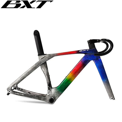 BXT 2024 Disc Brake Road Bike Frame Carbon Bicycle Frame BSA T47  BSA T47 Di2 Chameleon Color Frame