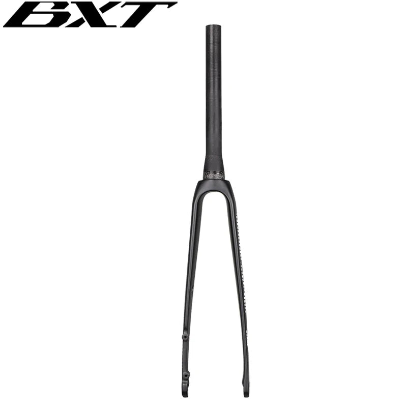 BXT Disc Road Bike Carbon Fork Flat Mount Disc Brake Carbon Road Bicycle Fork Thru Axle 12mm Disc Road Bike Carbon Fork Internal Li