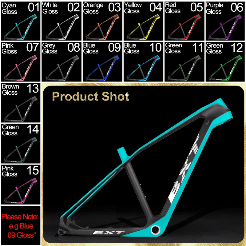 BXT Free shipping carbon fiber mountain frame MTB Bicycle Cycling frame 27.5inch carbon mountain bike 1-1/8" to 1-1/2" Tapered Tube