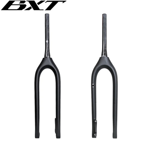 BXT Full Carbon Bike Fork Newest 27.5" Inch Mountain Fork Thru Axle 110x15mm or 100x15mm MTB Bicycle Fork 27.5er Inside Outside Cab