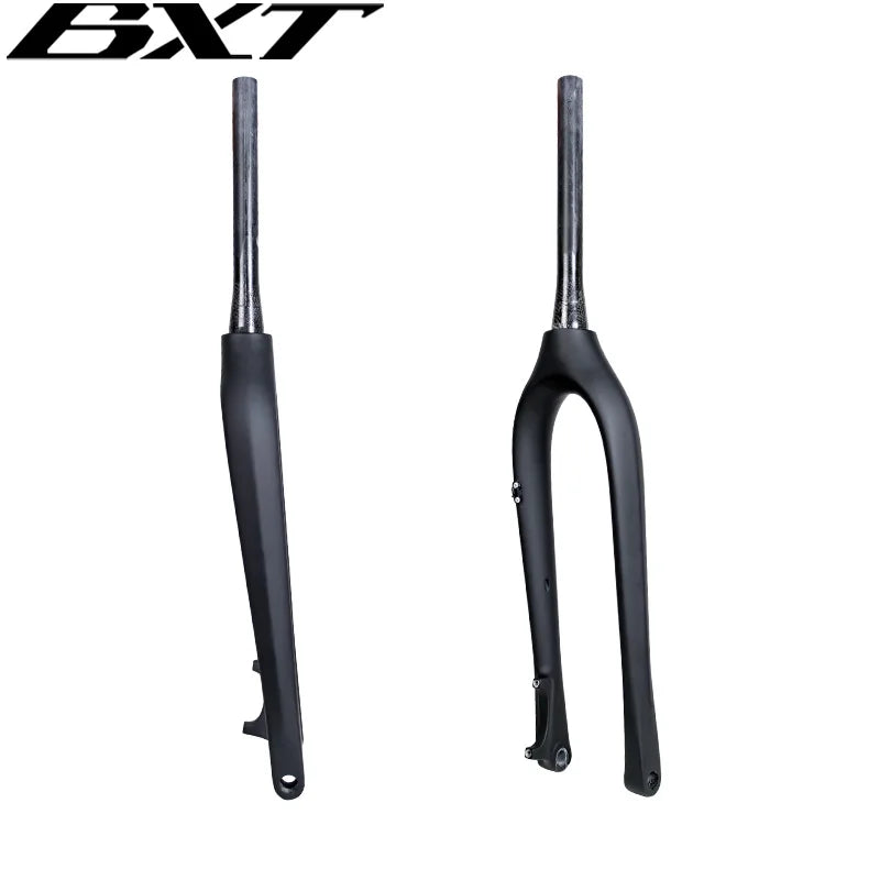 BXT Full Carbon Bike Fork Newest 27.5" Inch Mountain Fork Thru Axle 110x15mm or 100x15mm MTB Bicycle Fork 27.5er Inside Outside Cab