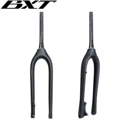 BXT Full Carbon Bike Fork Newest 27.5" Inch Mountain Fork Thru Axle 110x15mm or 100x15mm MTB Bicycle Fork 27.5er Inside Outside Cab