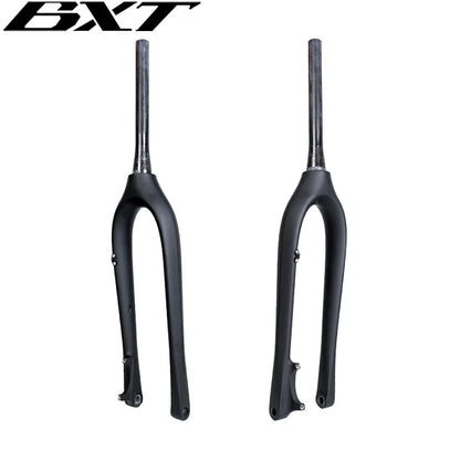 BXT Full Carbon Bike Fork Newest 27.5" Inch Mountain Fork Thru Axle 110x15mm or 100x15mm MTB Bicycle Fork 27.5er Inside Outside Cab