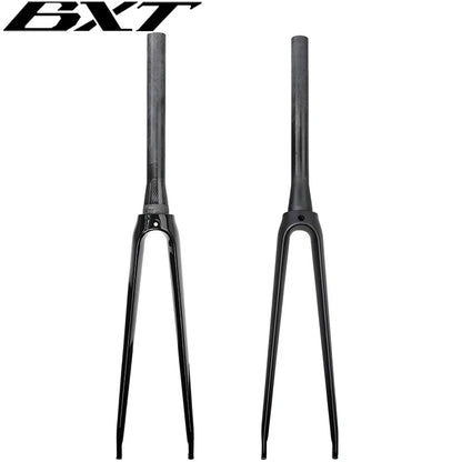 BXT Full Carbon Fiber Road Fork  V Brake 700C Tapered Tube 39.8mm Front Fork Fixed Gear Track bike carbon front forks hard parts