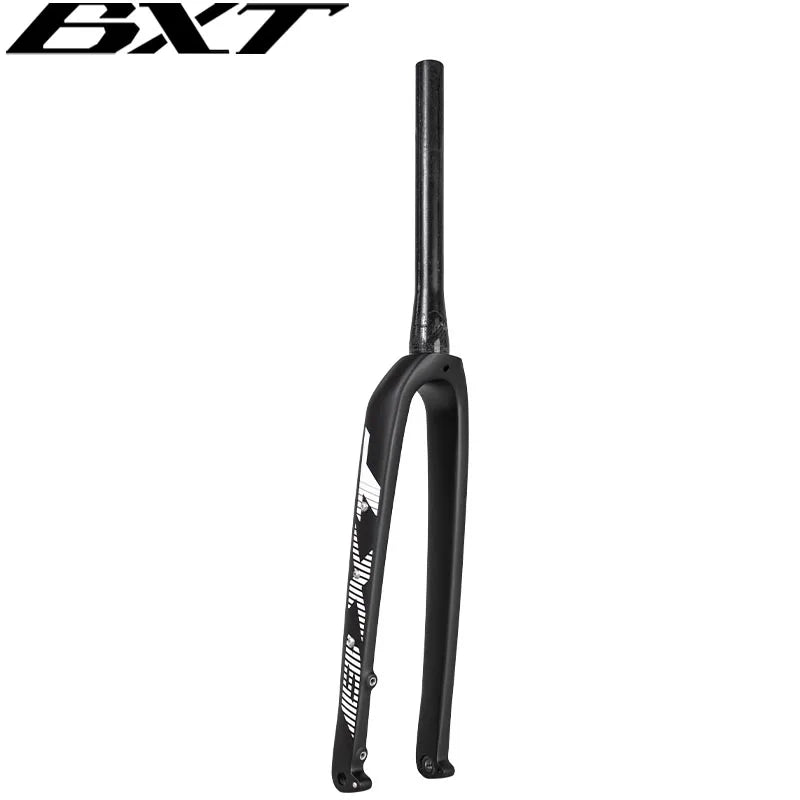 BXT Full Carbon Gravel Bike Fork 700C Disc Brake MTB Carbon Fork 27.5er Thru Axle Carbon Road Bicycle Fork  Multifunction Rigid Fork