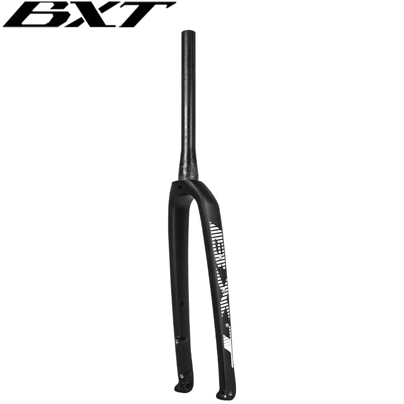 BXT Full Carbon Gravel Bike Fork 700C Disc Brake MTB Carbon Fork 27.5er Thru Axle Carbon Road Bicycle Fork  Multifunction Rigid Fork