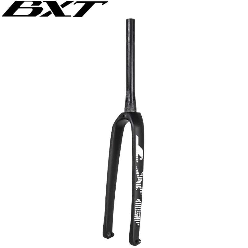 BXT Full Carbon Gravel Bike Fork 700C Disc Brake MTB Carbon Fork 27.5er Thru Axle Carbon Road Bicycle Fork  Multifunction Rigid Fork