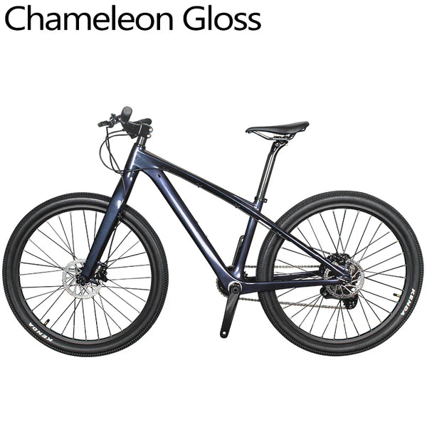 vollcarbon mountainbike BXT Komplett 26er Hardtail Carbonfaser MTB 26e – BXT official store Front/Rear:Front / 12x100mm / Center-Lock top tube bag It features 9 speeds Zydeco Eucalyptus Cycling Gloves
