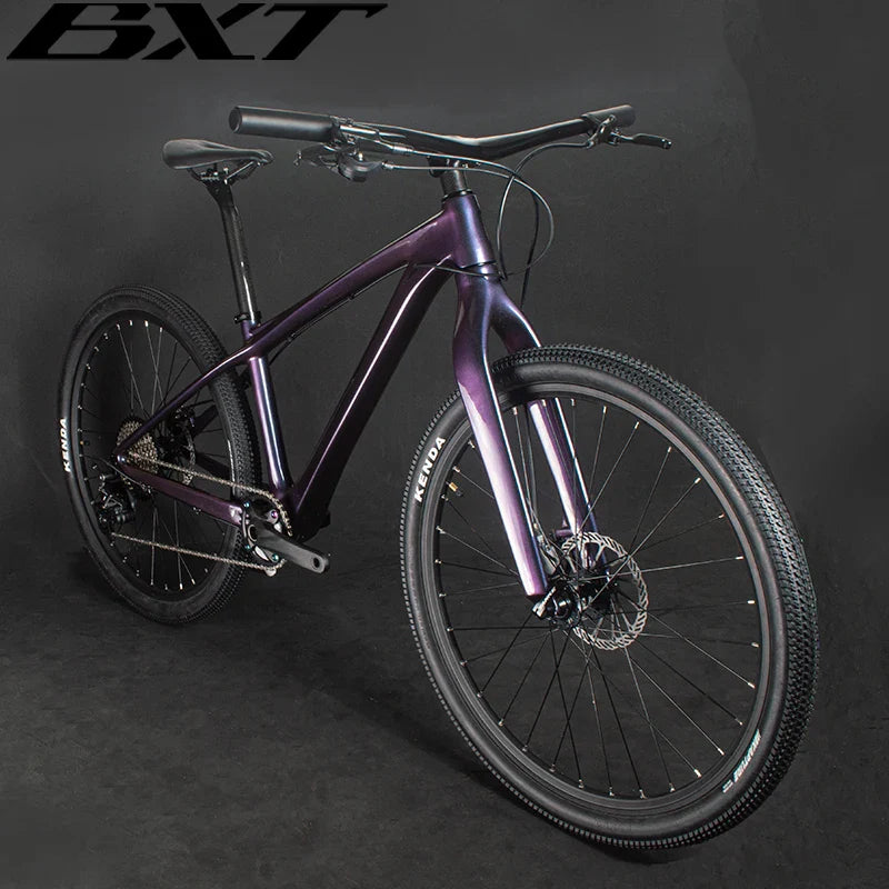 BXT Full Carbon Mountain Complete Bike 26er Hardtail Carbon Fiber MTB 26er 1x11Speed Disc Brake Mountain T1000 Carbon Bicycle 14inch